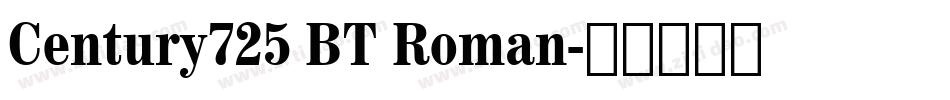 Century725 BT Roman字体转换
